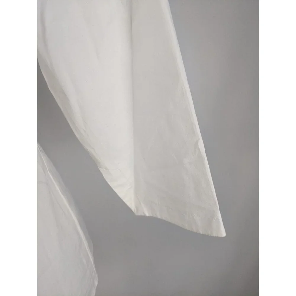 Meredith Women's Top Size 10 Ivory Long Sleeve Button Front Blouse Ruffle NEW - Picture 5 of 13